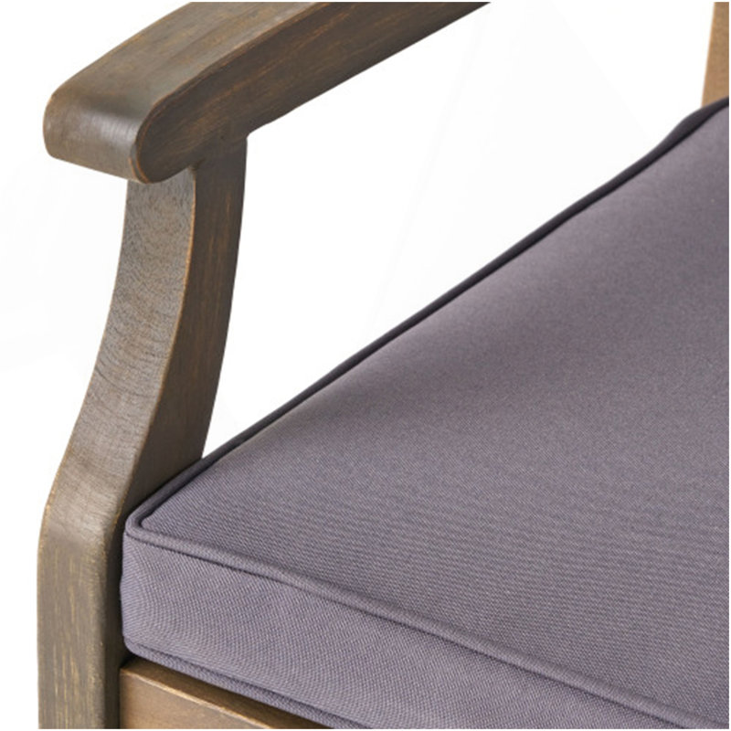 CHAISE DE SALLE À MANGER PERLA, 2PCS avec 2 coussins, gris