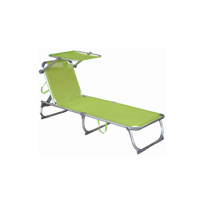 Kiso 197cm Long Reclining Single Chaise, Green
