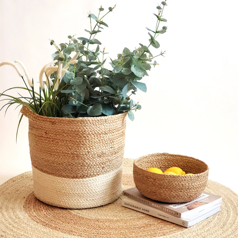 Ensemble de 2 paniers en jute 2 pièces