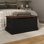 Coffre de rangement en bois Delja noir | August Grove®