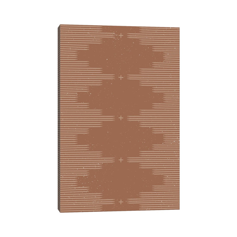 Southwestern Minimalist In Camel Brown by Allie Falcon - Wrapped Canvas Print, 66.04 cm H x 45.72 cm W x 1.91 cm D
