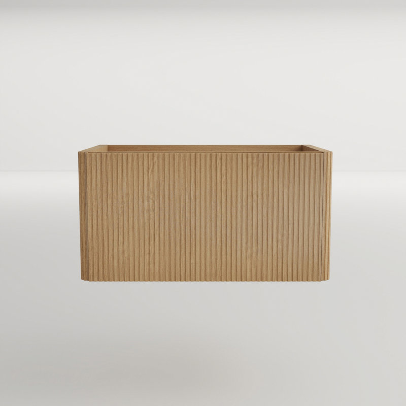 Armoire de salle de bain murale flottante pour salle de bain moderne, Chêne