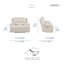 Ensemble de salon inclinable électrique en microfibre 3 pièces Rowlett