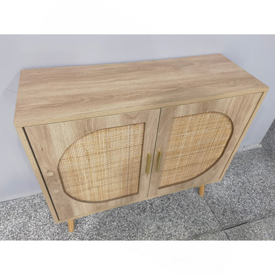 Buffet avec rangement, armoire de salle de bain décorative, avec deux portes et 4 compartiments pour le rangement, armoire avec pieds en bois massif, armoire pour vestibule, entrée, salon, (noir)