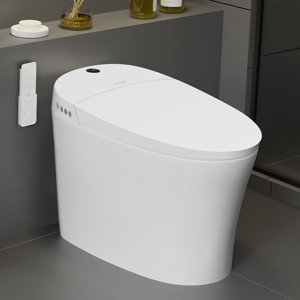 eplo smart toilet bidet – auto open/close, 1000g map flush score, auto urinal flush for men, ada compliant comfort height, built-in tank, heated seat, moving dryer, elongated design, blackout flush