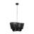 5-light 21" Handmade Rattan Craftsmanship Drum Chandelier with Matte Black Finish for Bedroom-1240937499
