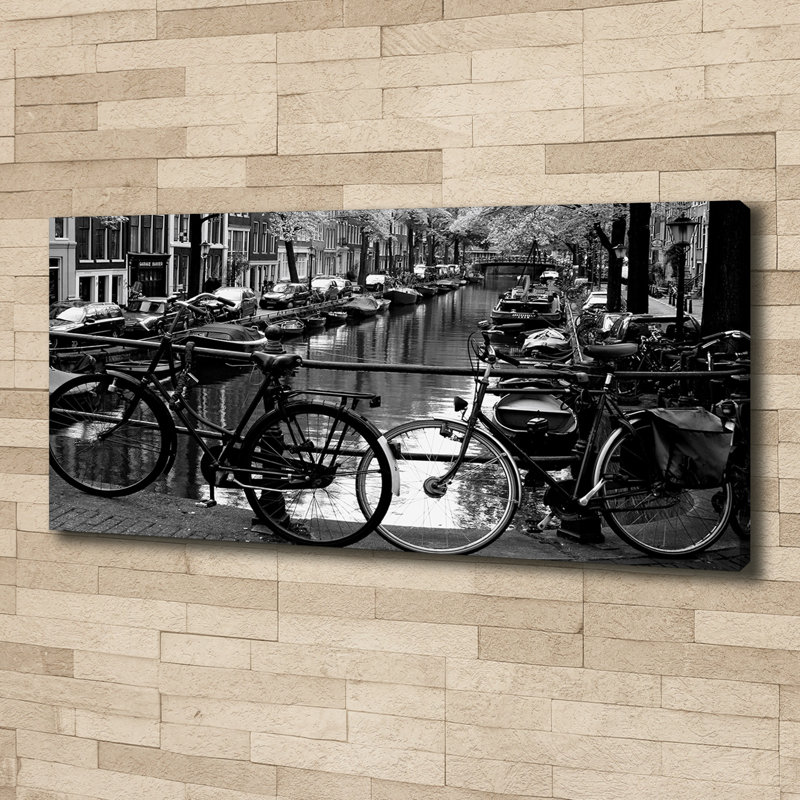 Bicycles Amsterdam - Wrapped Canvas Print