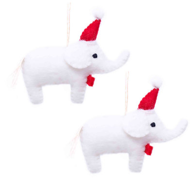 5'' Handmade Solid Colour Fabric Animals Shatterproof Hanging Figurine Ornament