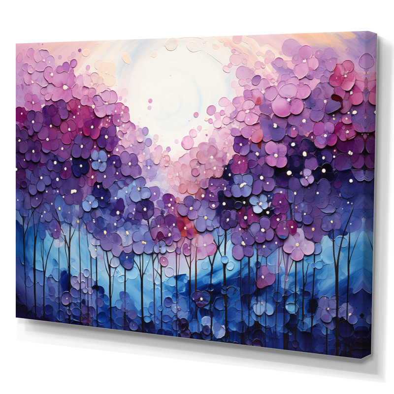 Indigo Dreams II - Abstrait paysages, art mural, H 30 po x l 40 po x P 1,5 po, Toile tendue