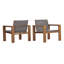 Vexa Modern Coastal Acacia Wood Outdoor Club Chair with PE Wicker Backrest and Seat