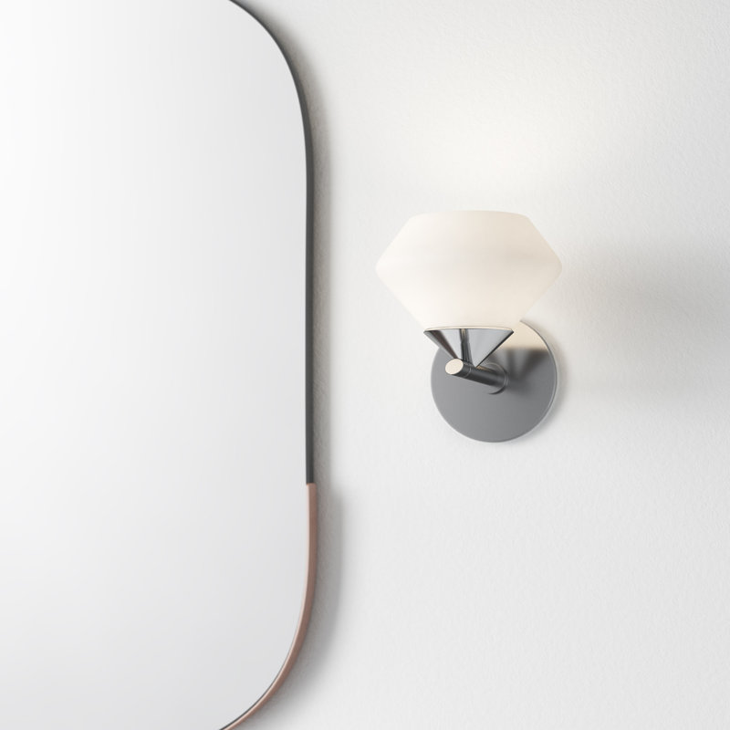 Junius Dimmable Bath Sconce, Polished Nickel