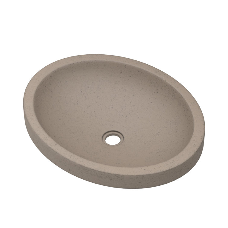 Tolosa Stone Handmade Oval Drop-in Bathroom Sink