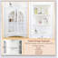 Corner Storage Cabinet, 63.3" Tall Freestanding Bookcase with  Doors & Adjustable Shelves