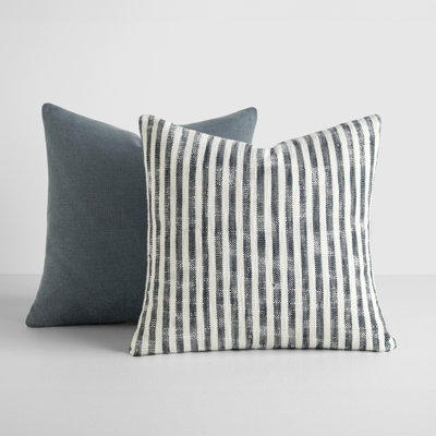 Ensemble de 2 coussins décoratifs à motifs de fils teints en fils du Bengal