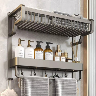 Algis 57 cm L Aluminium 2 - Bar Wall Mounted Towel Rack