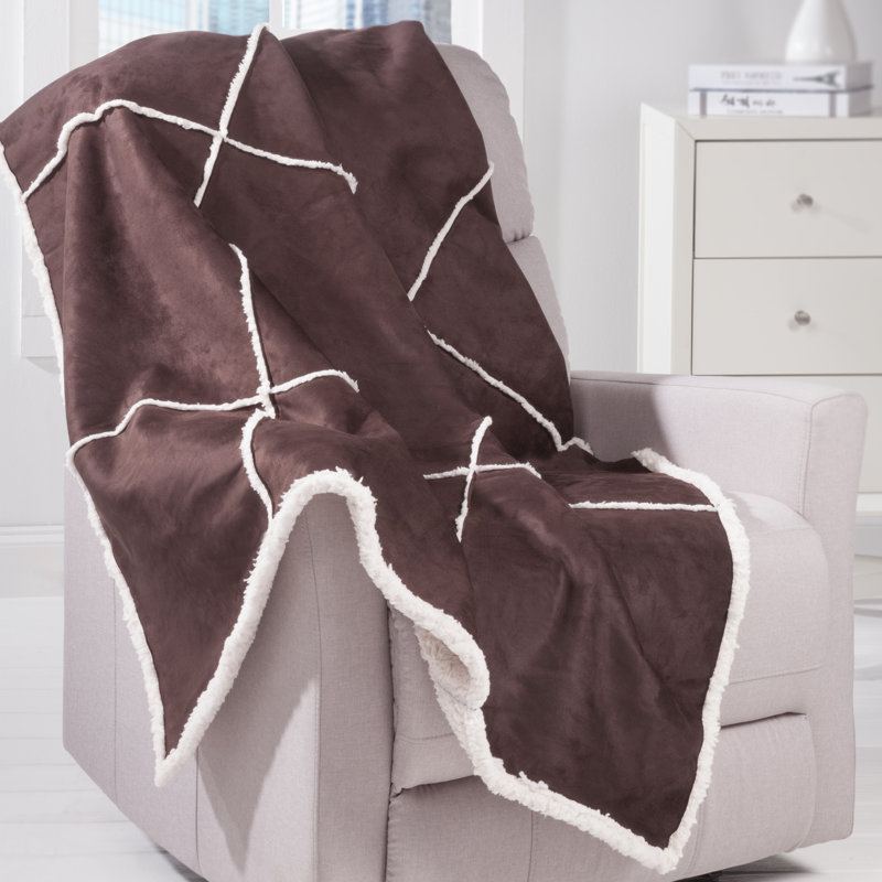  Jeté Shearling, Chocolat