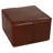Nikola Genuine 100% Leather Square Ottoman, Brown
