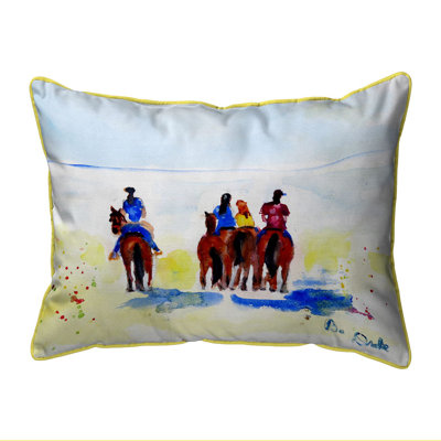  Beach Riders Zippered Indoor / Outdoor Rectangular Throw Pillow