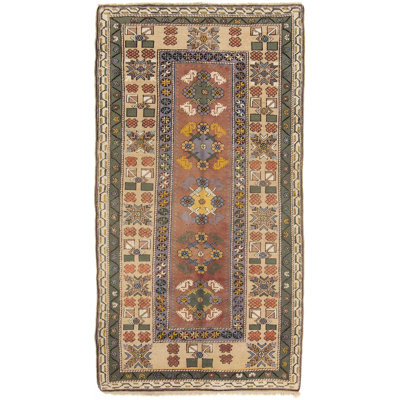 Rectangle 135 cm x 252 cm Oriental Wool Hand Woven Area Rug