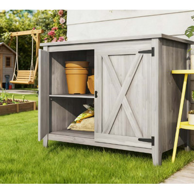 Wooden Outdoor Storage Cabinet