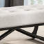 Dessus de banc contemporain moderne en tissu gris