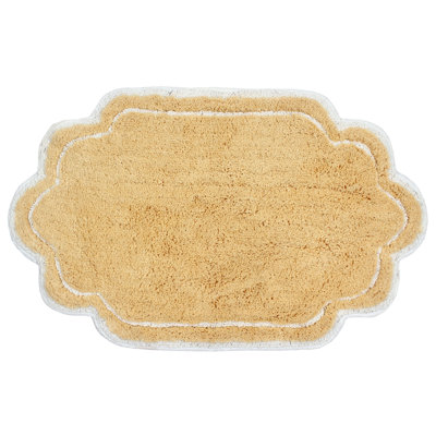 Dobrinka Bath Rug Plush 100% Cotton Mat, Unique Design, Absorbent, Quick Dry