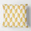 Coussin décoratif doré et blanc à motif géométrique I - Mid-Century-280459561