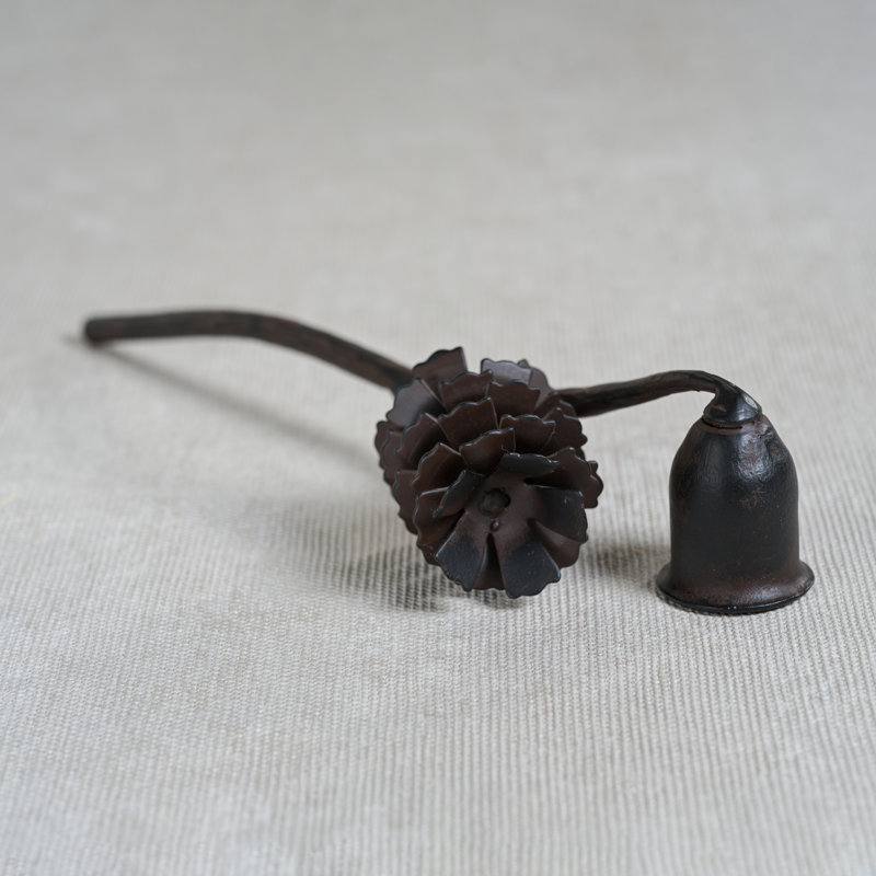 Pinecone Design Wrought Iron Candle Snuffer