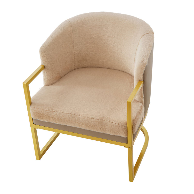 Chaise de lecture rembourrée Modern, Polyester brun