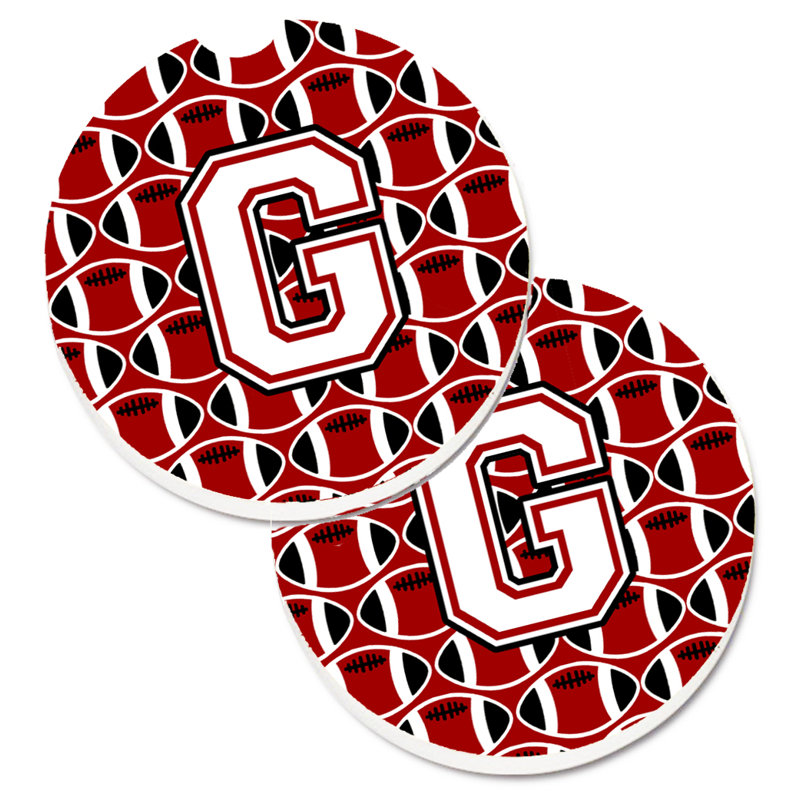 Sous-verre de football, G, Cardinal / blanc