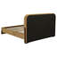 Lit plateforme tapissier grand Palmea Curry et noyer-153629725