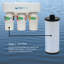 AQ-5300R 3-Pack Replacement Water Filter Cartridges For 3-Stage Under-Sink Filtration System, 99% Chlorine Reduction, Compatible With AQ-5300 Systems