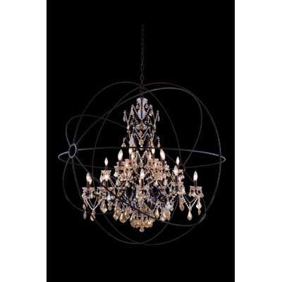 Lustre sphérique unique à 25 lumières Mendelson