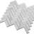 12” x 12” Carrara White Herringbone Mosaic Marble Tile Sheets Polished