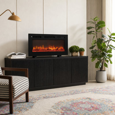 WILTON FLAMEKO Black Electric Fireplace