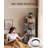 6-Tier Rotating Bookshelf, Corner Book Shelf Bookcase with Wheels, 360° Spinning Storage Rack for Small Spaces, Narrow Shelves Wood Tower Organizer for Bedroom Living Room Study, Walnut Brown-937471906-937471907