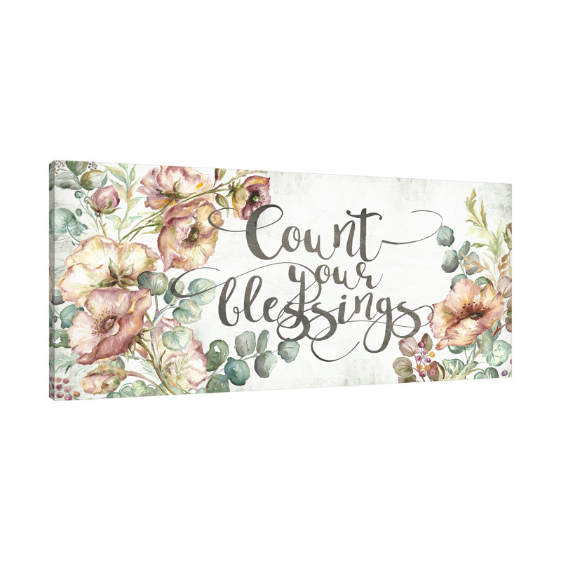 «Blush Poppies: Count Your Blessings II», toile tendue par Trinx, H 20 po x l 30 po x P 1,5 po