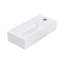 Lavabo de salle de bain mural rectangulaire en céramique blanche 14,57 x 7,28 pouces avec trou de robinet simple