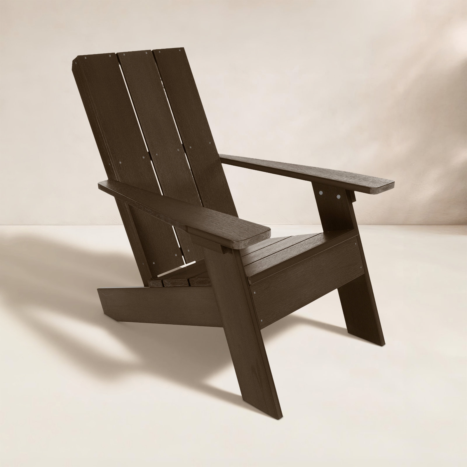 Byrnes Outdoor Adirondack Set, Weathered Acorn