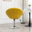 Chaise en velours Kimo jaune - pivotant à 360 degrés et pivotant confortable