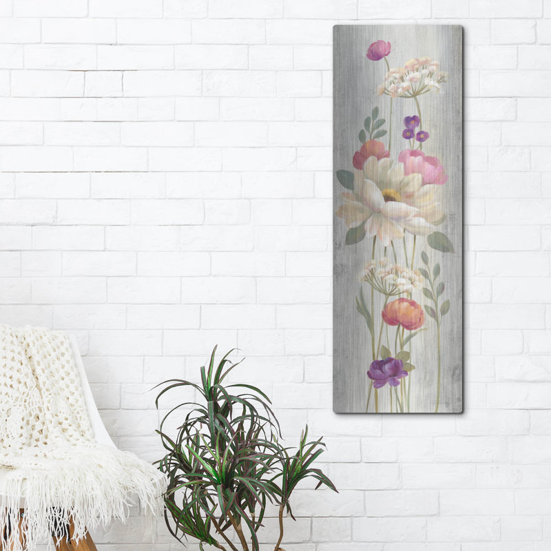 «Retro Floral I» par Silvia Vassileva, H 48 po x l 16 po