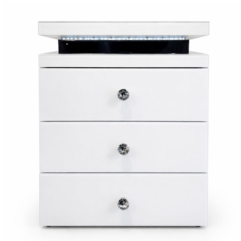 54cm W Manufactured Wood Bedside Table