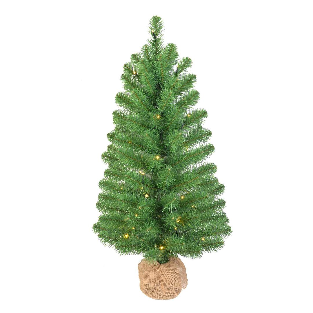 Künstlicher Weihnachtsbaum 91 cm Grün mit 40 Leuchten