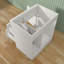Meuble-lavabo de 30 po sans lavabo supérieur, base d'armoire seulement, armoire de rangement de salle de bain avec 2 tiroirs, conception à une porte, étanche à l'eau et aux taches, non assemblé-118473479