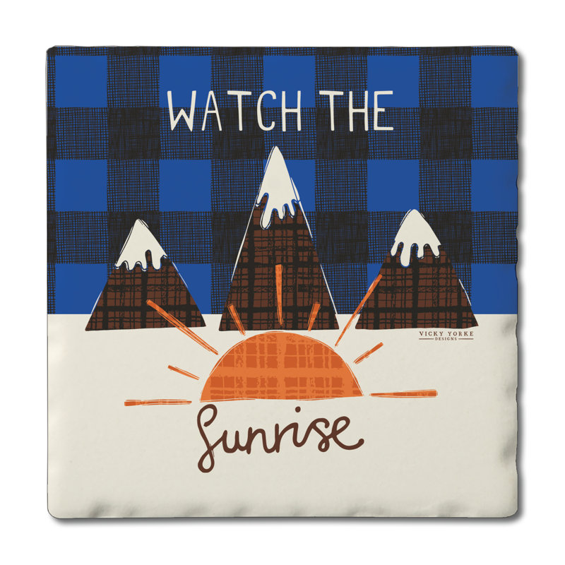 Sunrise Single Tumbled Tile Coaster