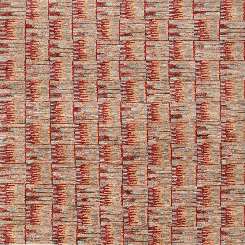 Tapis contemporain brun, Carré 7 pi