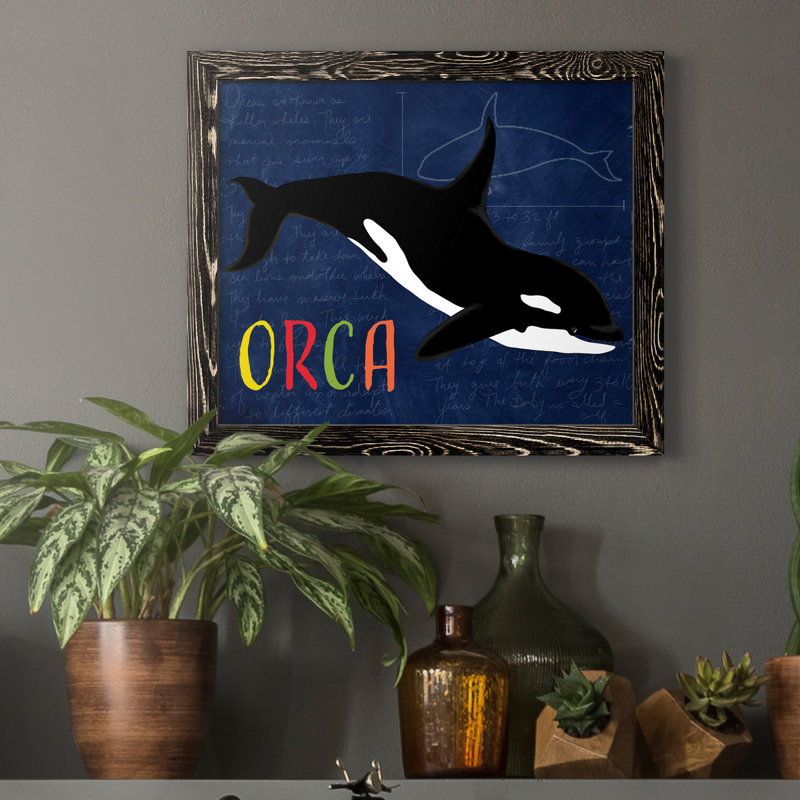 Orque - reproduction d'art sur toile, H 20 po x l 17 po x P 1,5 po, Noir