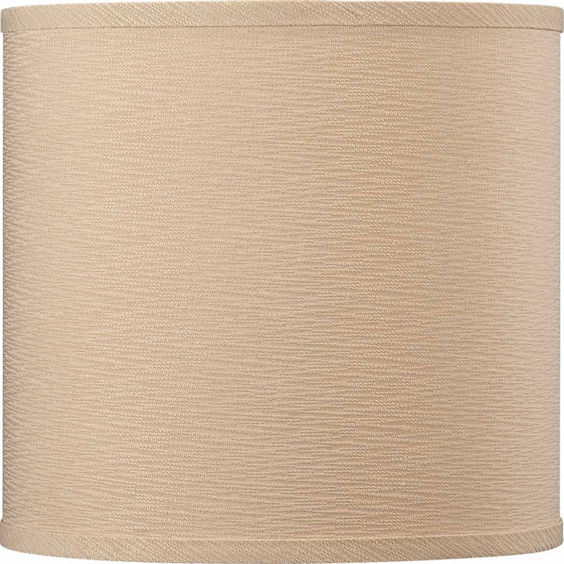 Abat-jour tambour en lin (vis), Beige, H 10 po x l 10 po x P 10 po