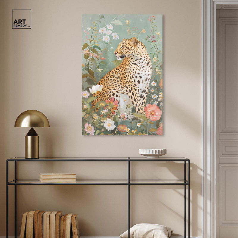 «Leopard Spring» par Art Remedy, H 36 po x l 24 po, Toile tendue