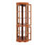 Armoire de coin en chêne à 5 tablettes avec éclairage-809507968